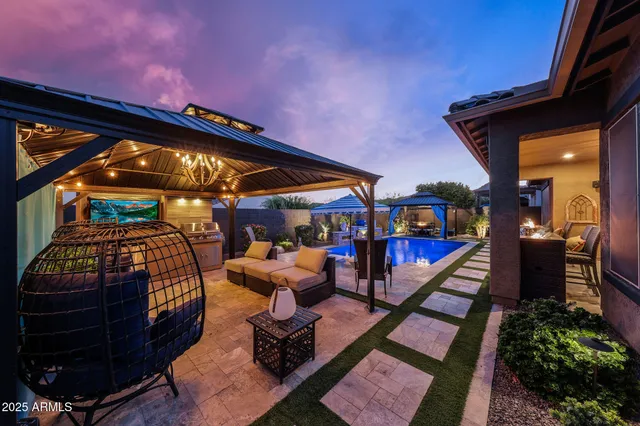 an aerial view of multiple house