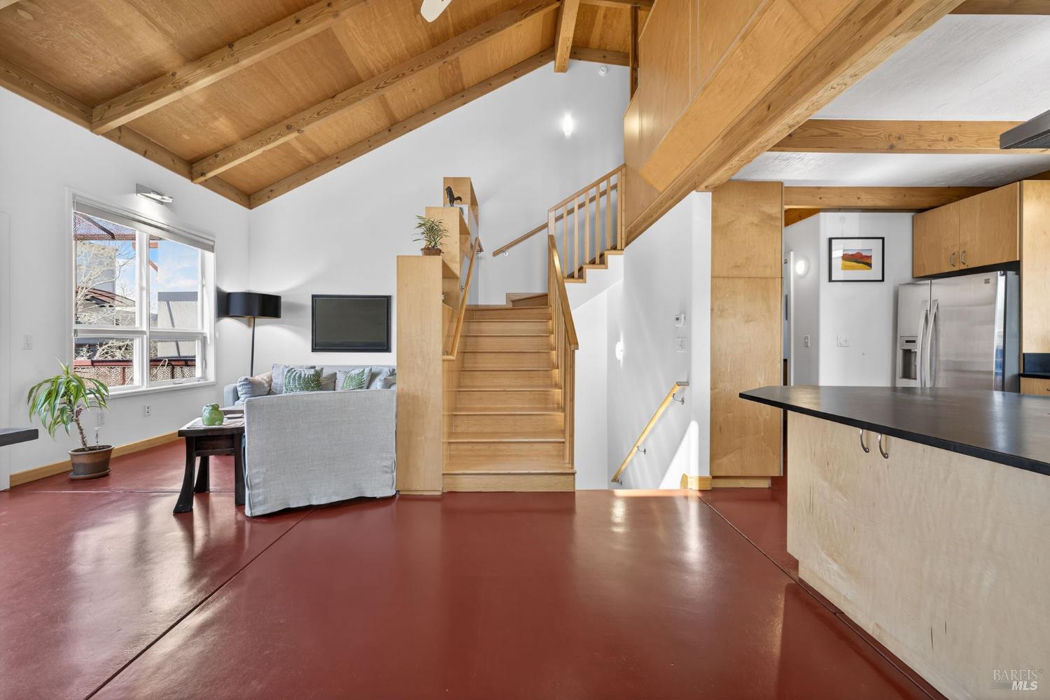 471 Florence Avenue Sebastopol, CA 95472 - Photo 40 of 71 Bamboo stairs leading up and down.