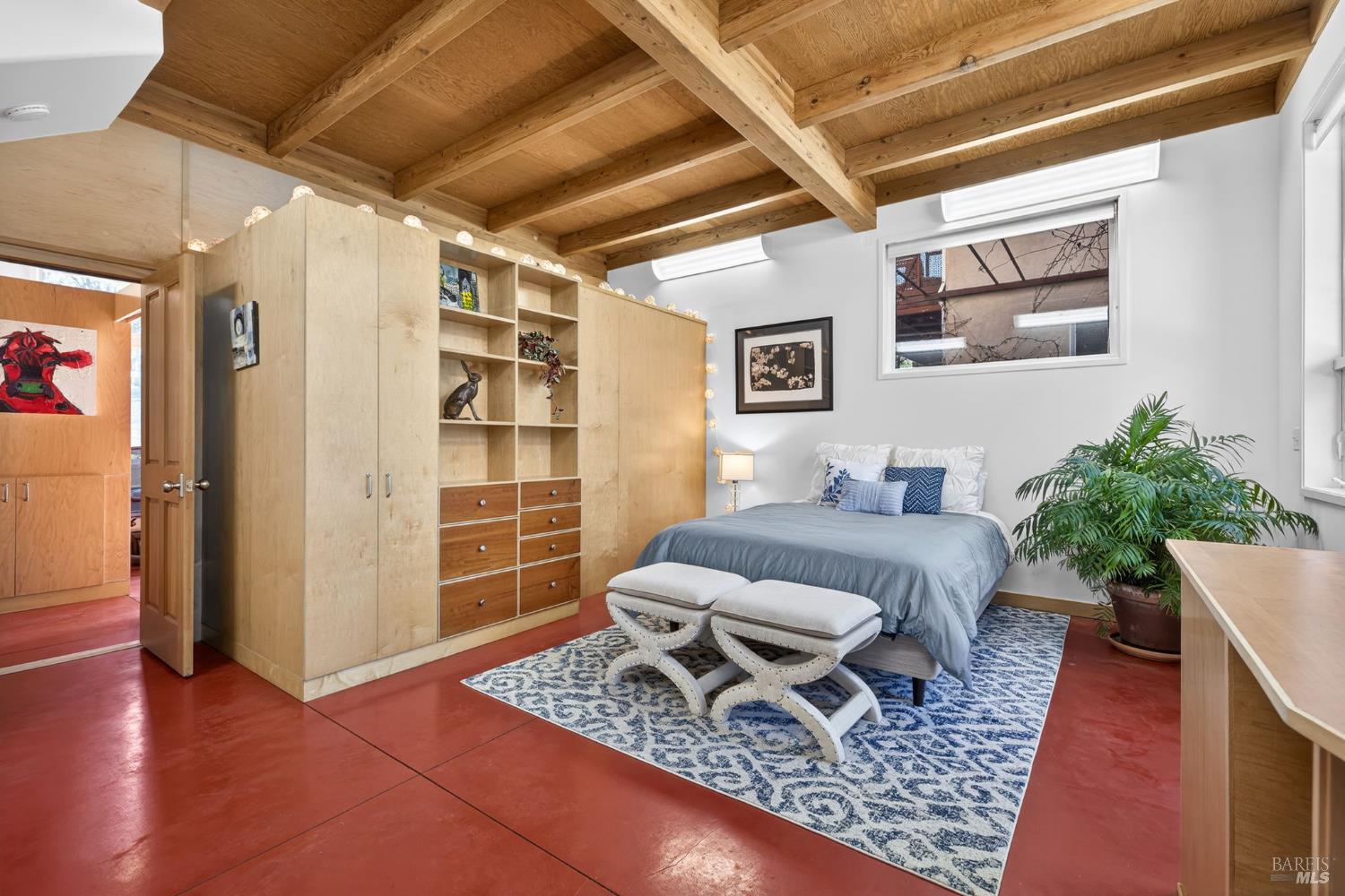 471 Florence Avenue Sebastopol, CA 95472 - Photo 5 of 71 The downstairs offers two bedroom spaces, both with an abundance of built-in storage!