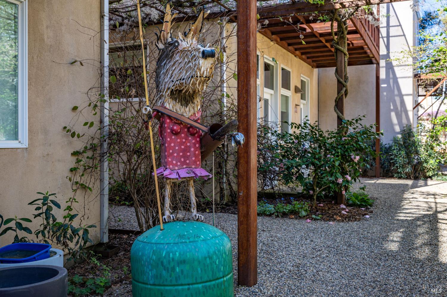 471 Florence Avenue Sebastopol, CA 95472 - Photo 51 of 71 Florence Ave is famous for Patrick Amiot's unique "junk art" sculptures! This one sits outside of a neighboring home.