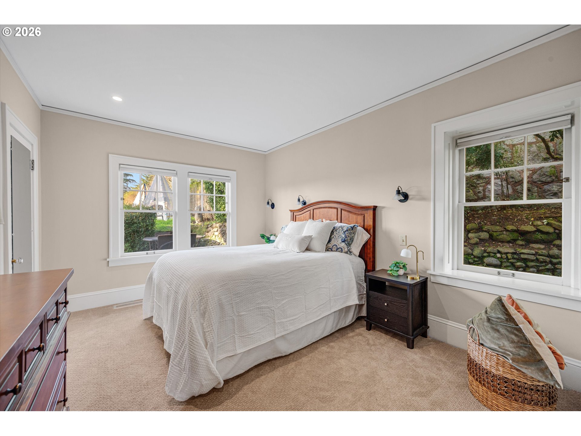 2783 Northeast Wiberg Lane Portland, OR 97213 - Photo 28 of 48 a bedroom with a bed and a large window