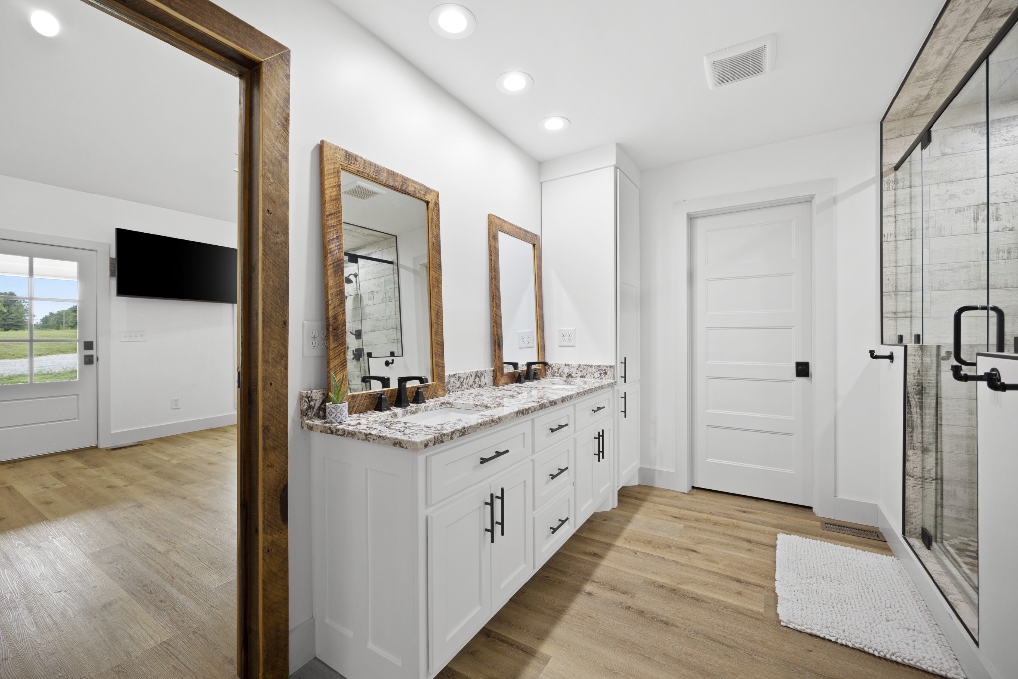 1075 Linville Road Lawrenceburg, TN 38464 - Photo 20 of 52 Master bathroom with gorgeous walk in shower.