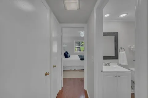 a en suite bathroom with a sink