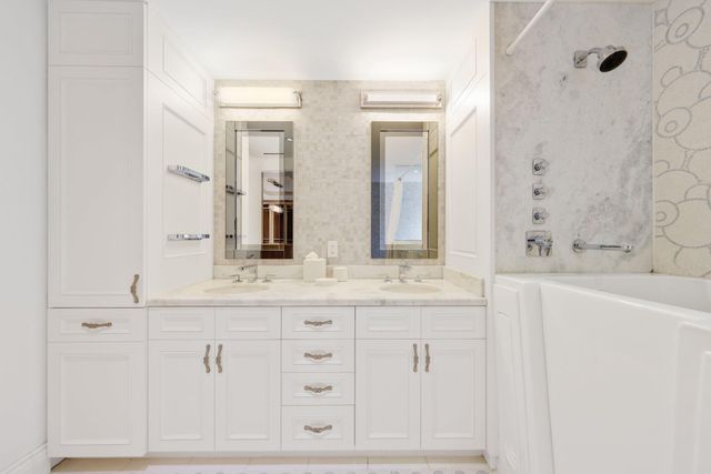 a view of a city with tall buildings