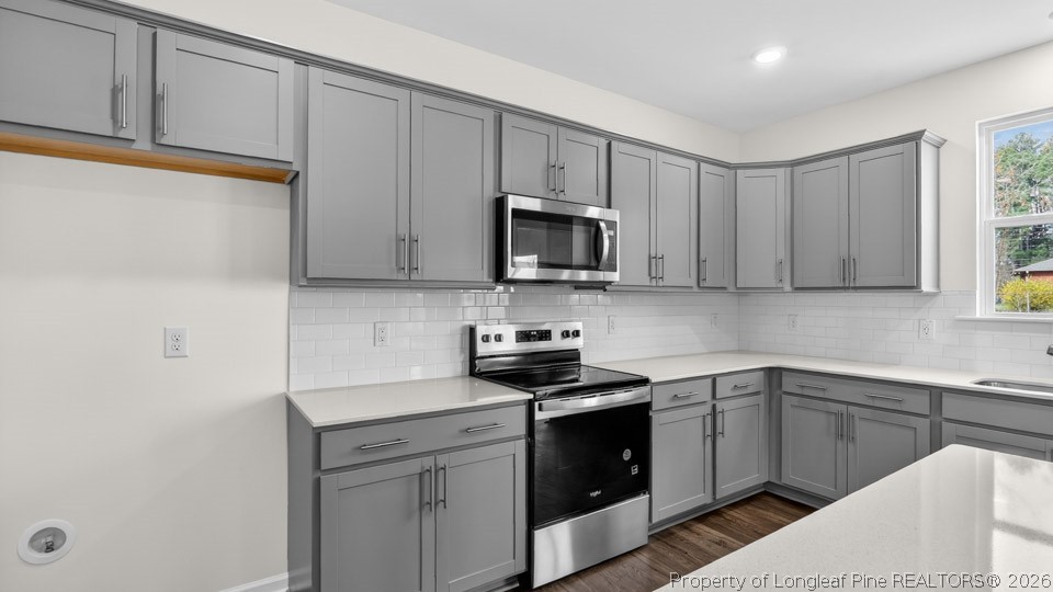 115 Discovery Way Spring Lake, NC 28390 - Photo 5 of 30 a kitchen with a sink stove and microwave