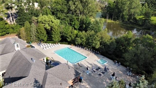 5353 Brookemonte Circle Rochester, MI 48306 - Photo 27 of 32 pool aerial IMG_7279.JPG