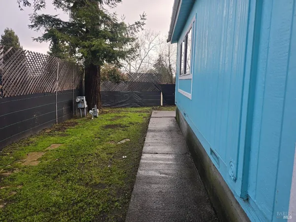 a backyard of a house
