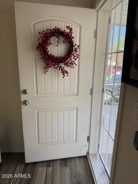 3933 Highway 260, Unit 242 Payson, AZ 85541 - Photo 25 of 30 a view of a hallway with wooden floor and entryway