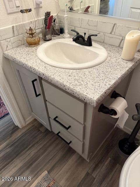 3933 Highway 260, Unit 242 Payson, AZ 85541 - Photo 7 of 30 a bathroom with a granite countertop sink and a mirror