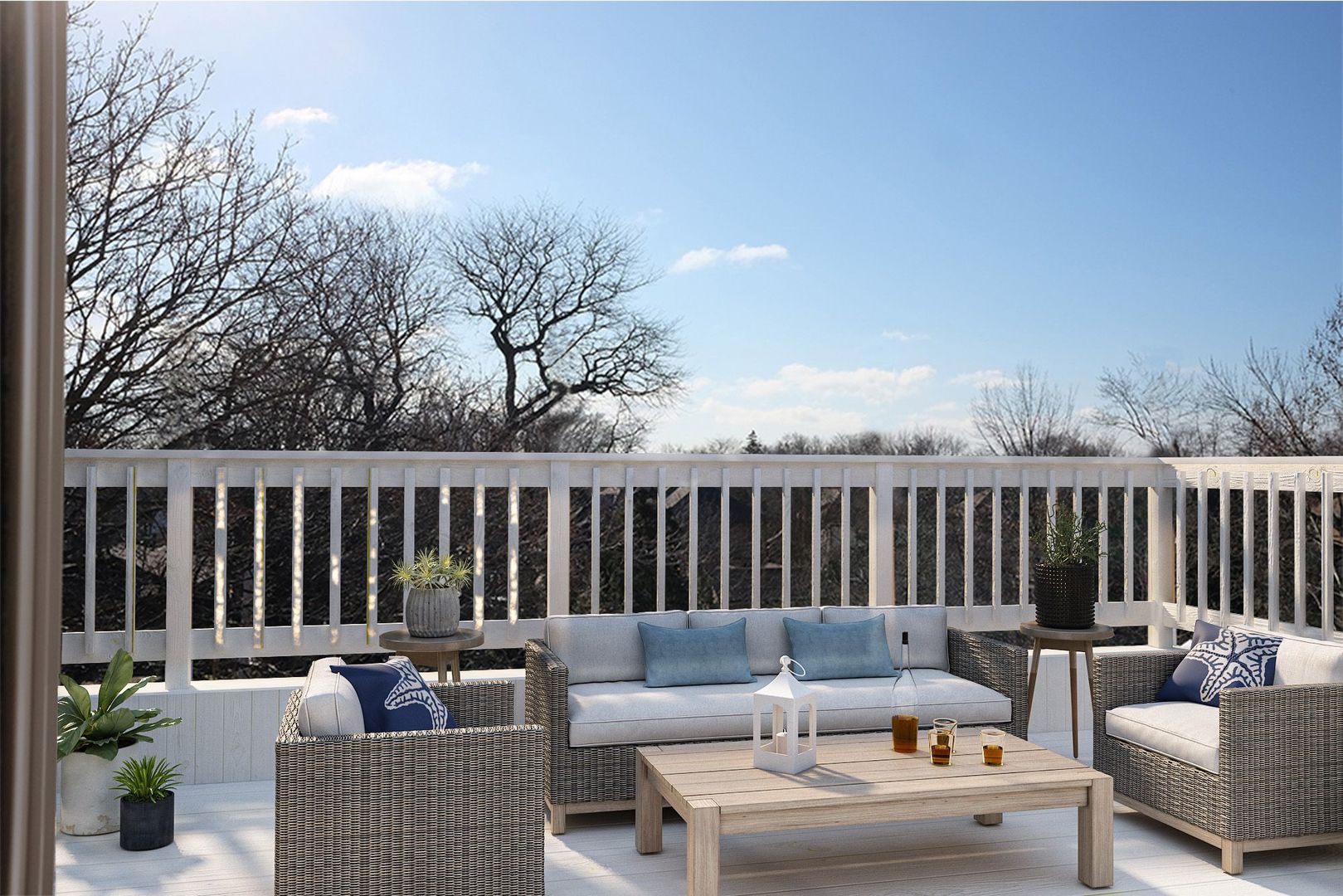 337 Longcommon Road Riverside, IL 60546 - Photo 12 of 18 a roof deck with couches and potted plants