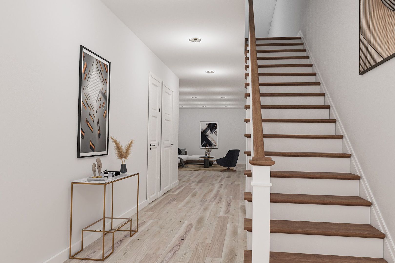 337 Longcommon Road Riverside, IL 60546 - Photo 13 of 18 a view of a hallway with wooden floor and white walls