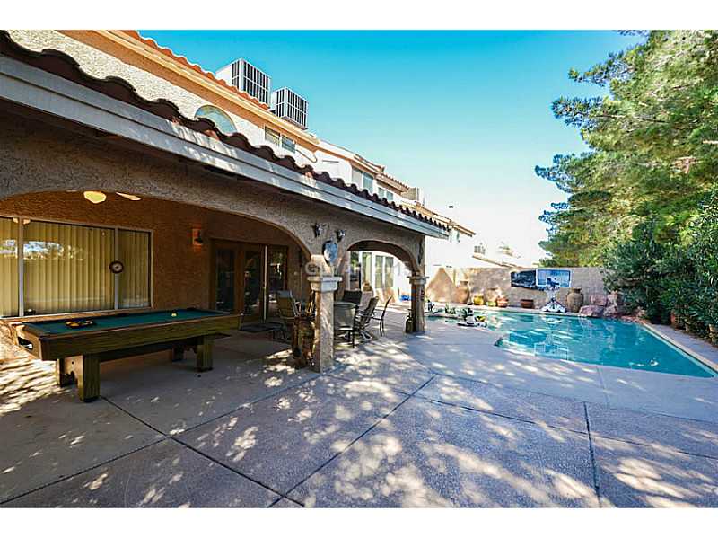 728 Rocky Trail Road Henderson, NV 89014 - Photo 32 of 34 Property Photo. Patio With Pool / Spa / Waterfall