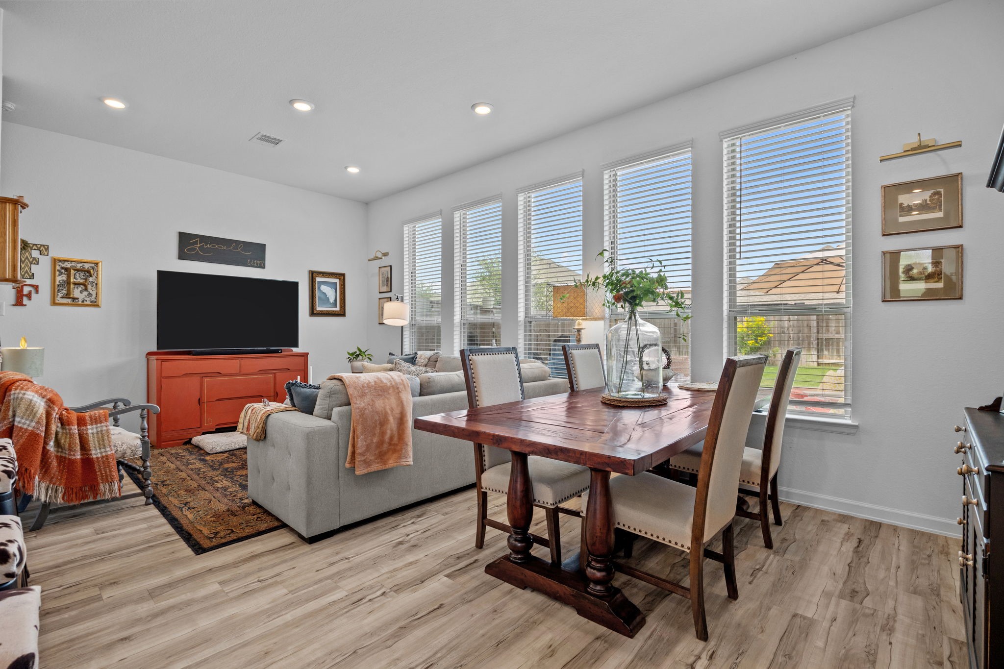 4063 Champlain Way Iowa Colony, TX 77583 - Photo 12 of 45 Living/Dining Combination with 5 Huge windows