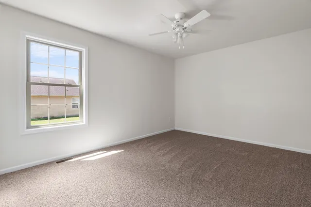 an empty room with a window