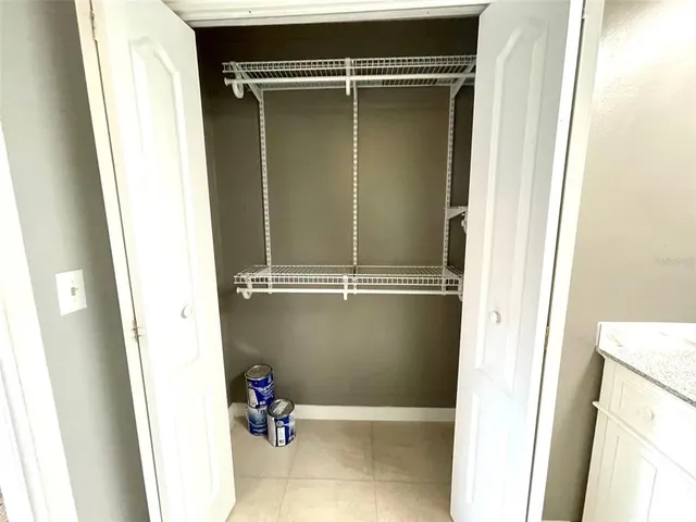 a close view of closet