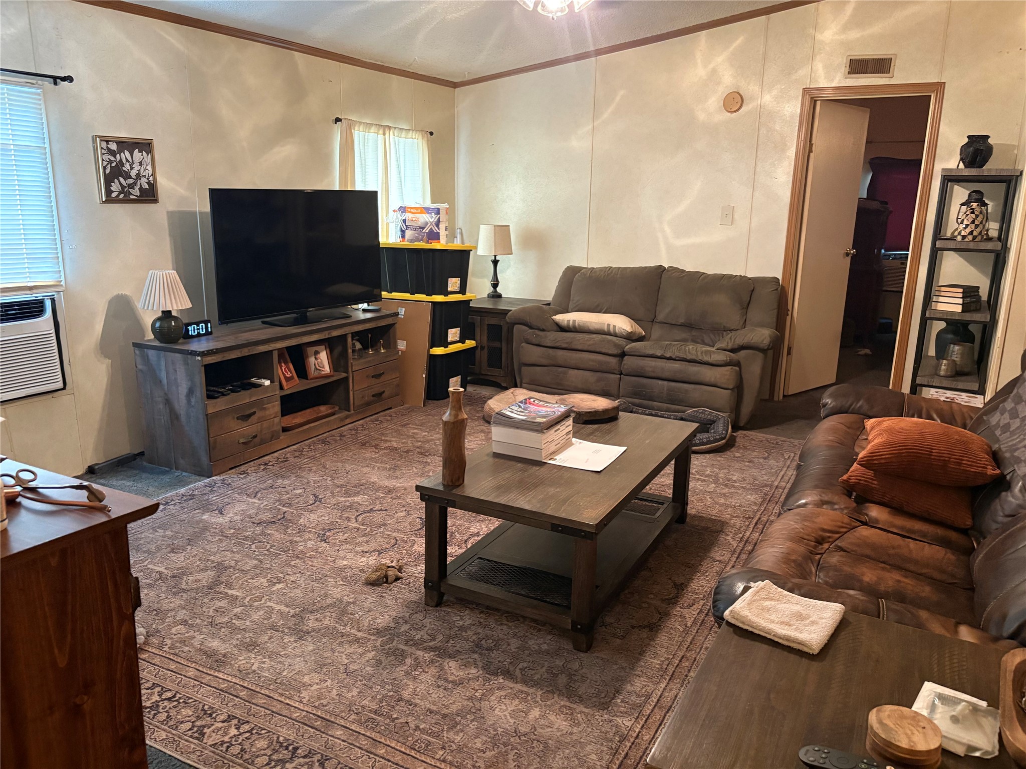 219 High View Ranch Drive Cedar Creek, TX 78612 - Photo 6 of 18 a living room with furniture and a flat screen tv