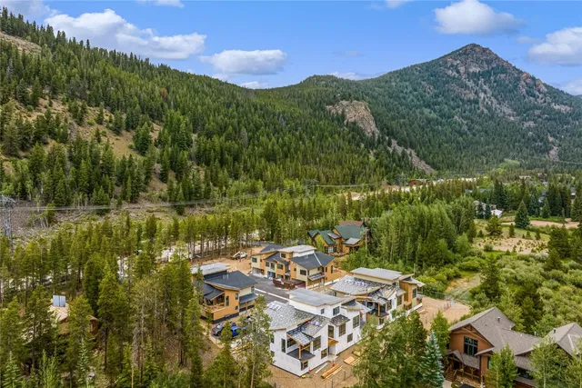 a view of a lake with a mountain in the background