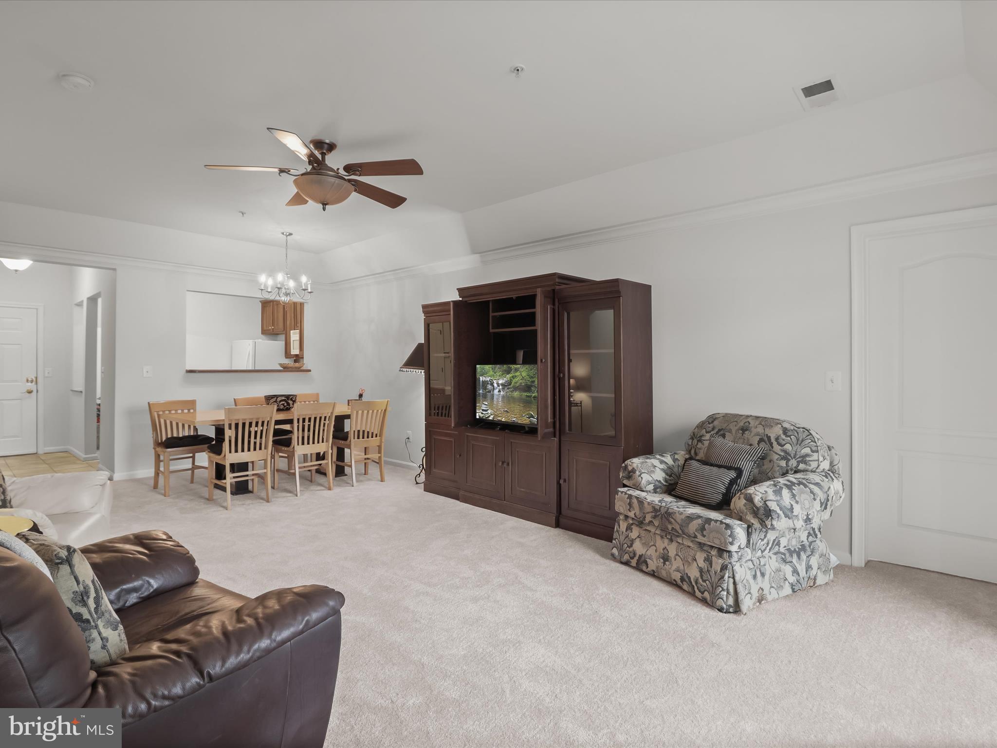 7325 Brookview Road, Unit 208 Elkridge, MD 21075 - Photo 6 of 31 a living room with furniture and a flat screen tv with rug