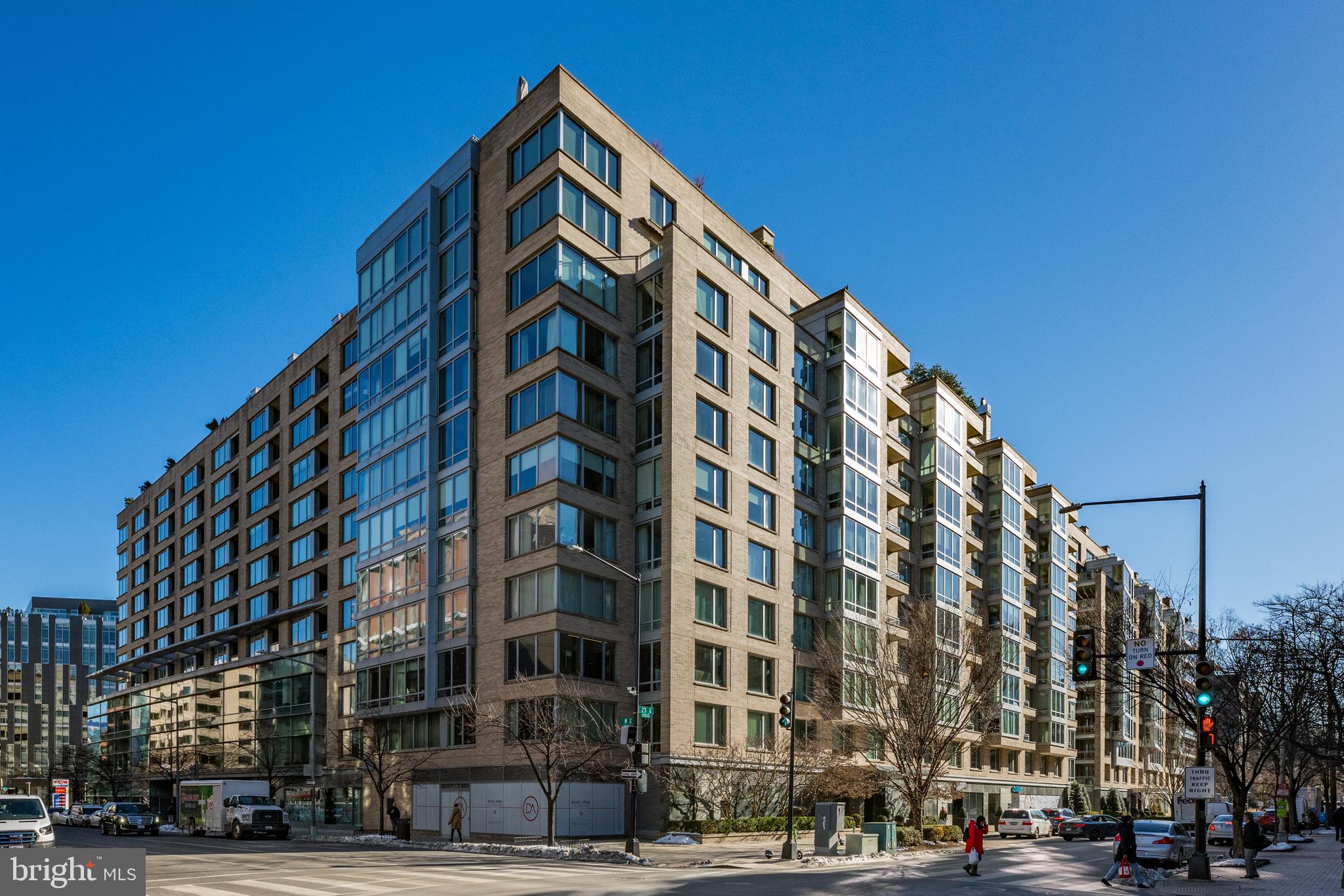 a front view of a building