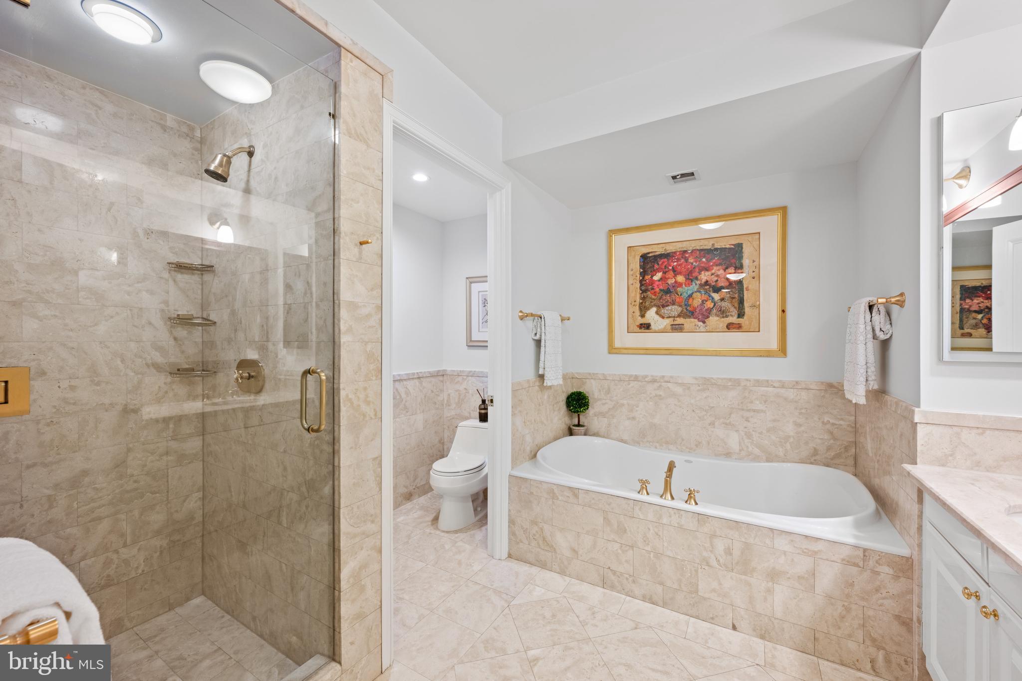 1155 23rd Street Northwest, Unit 6C Washington, DC 20037 - Photo 21 of 32 a bathroom with a bathtub and a shower