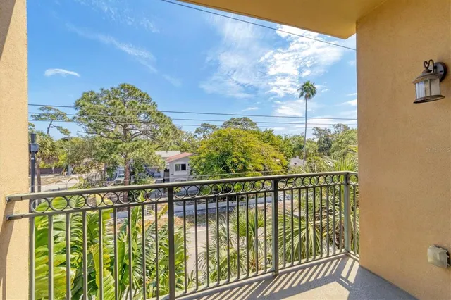 a view of a balcony