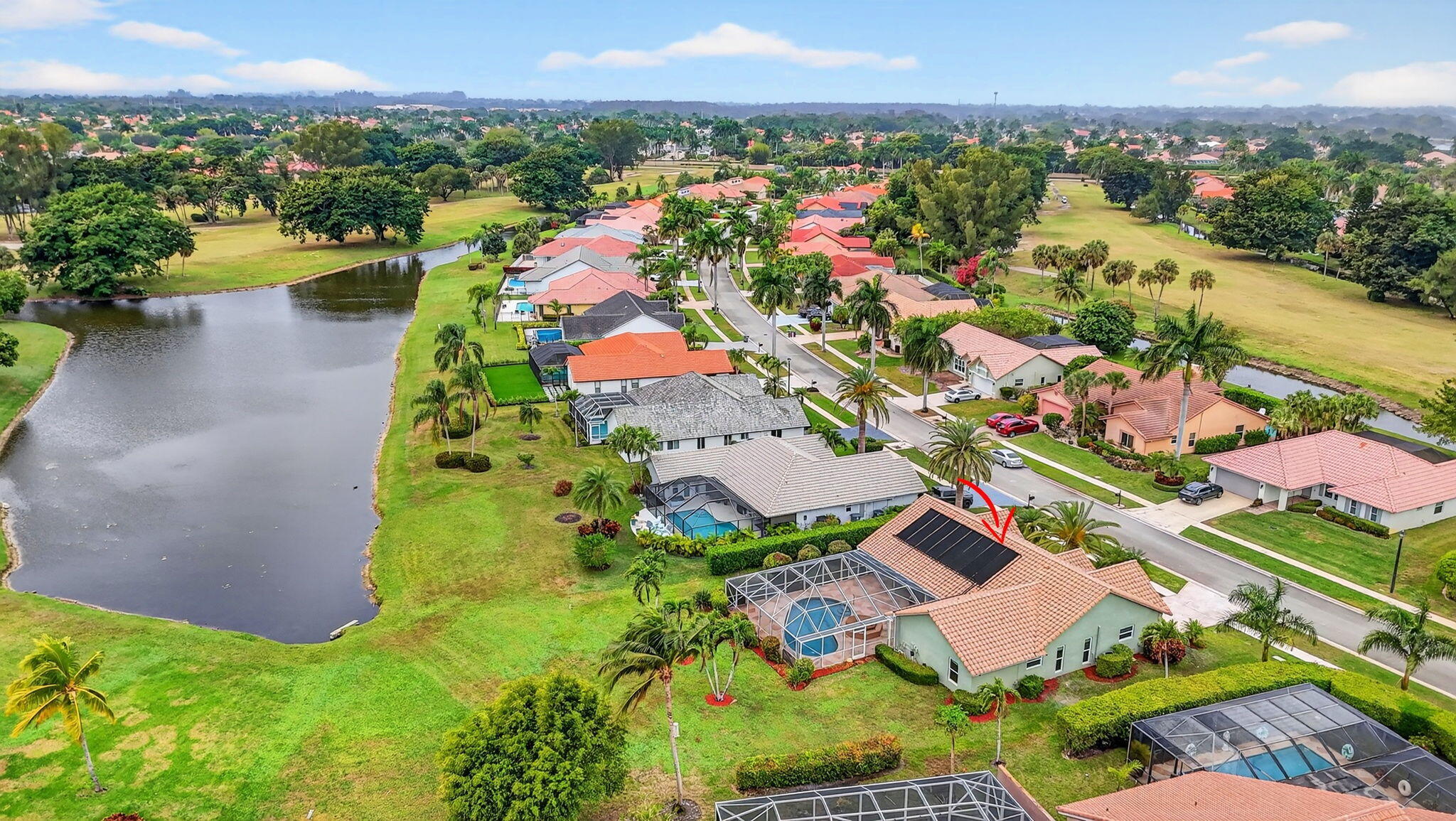 10194 Canoe Brook Circle Boca Raton, FL 33498 - Photo 37 of 42 an aerial view of residential houses with outdoor space and river