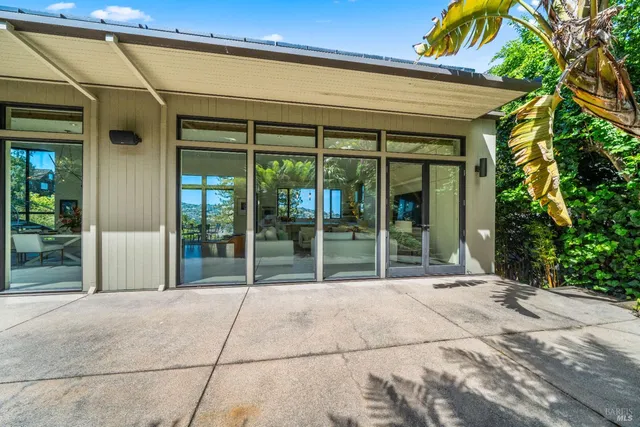 a bathroom with a sink vanity and a mirror