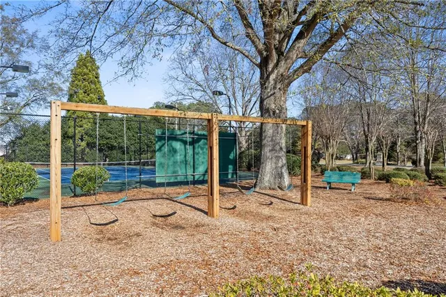 a view of backyard with green space