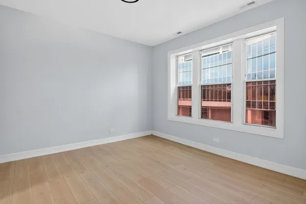 an empty room with a window