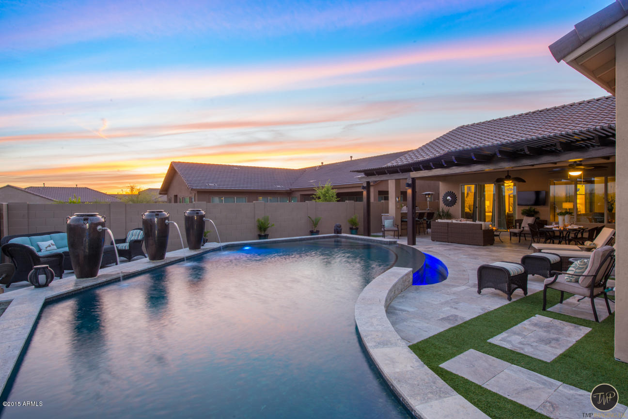 5627 East Sleepy Ranch Road Cave Creek, AZ 85331 - Photo 38 of 38 pool twilight.jpg