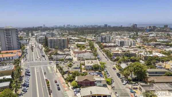 an aerial view of a city