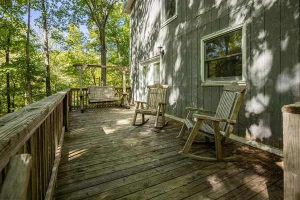a view of outdoor space with seating area