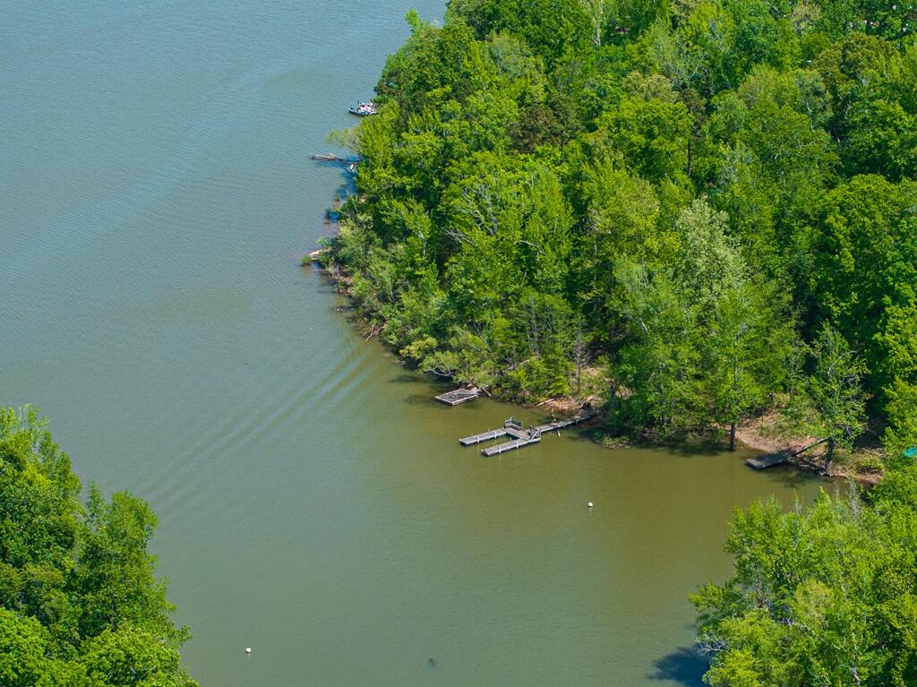 14 Riverview Avenue Buffalo Junction, VA 24529 - Photo 43 of 53 an aerial view of a house with a yard and lake view