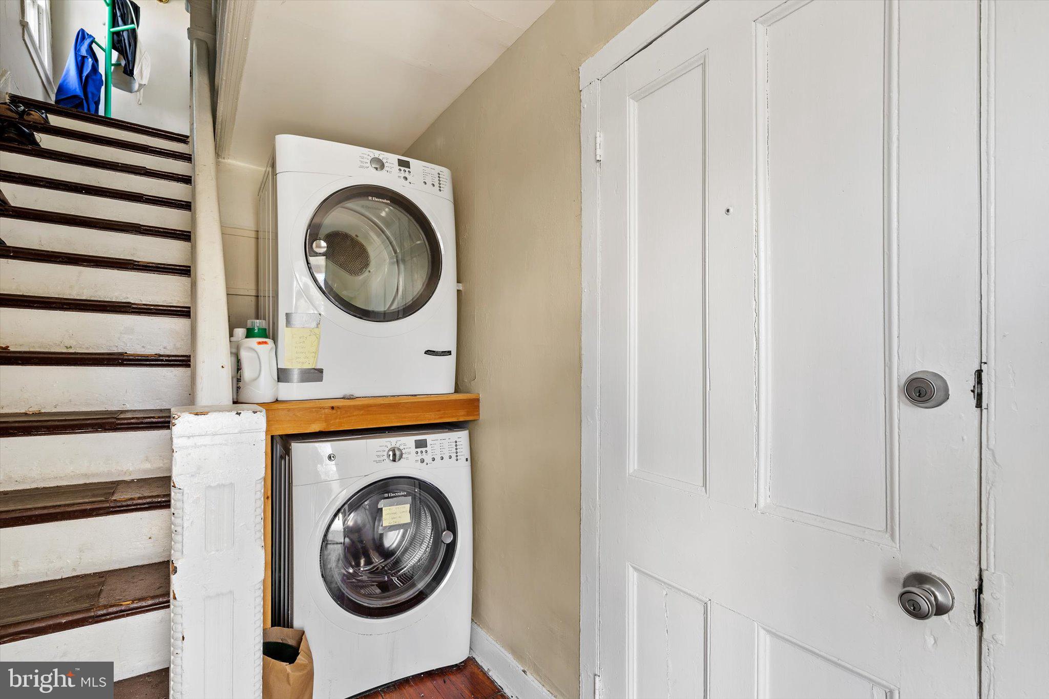 75 Patton Avenue, Unit 1 Princeton, NJ 08540 - Photo 4 of 20 a view of a storage & utility room with washer and dryer