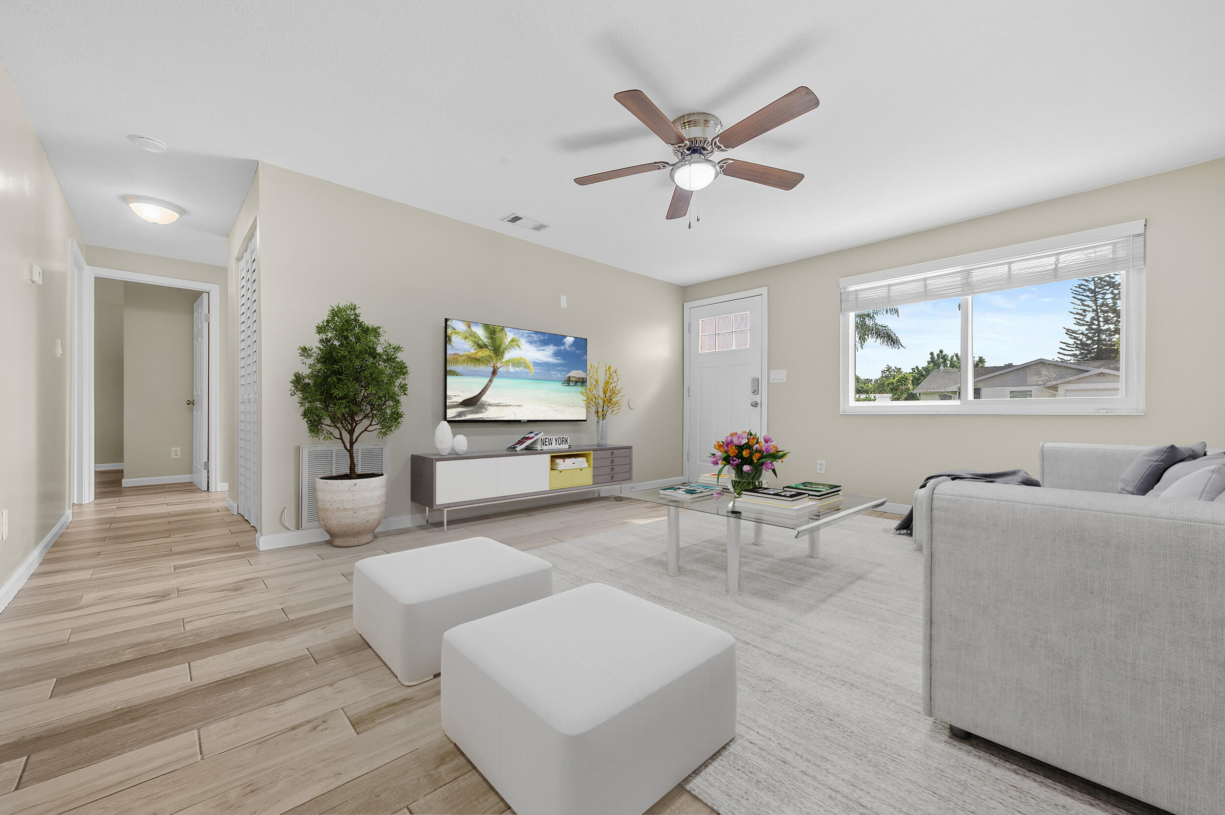 1357 Ryan Lane Royal Palm Beach, FL 33411 - Photo 4 of 23 a living room with furniture and a large window