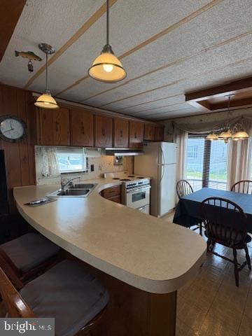38354 Squirrel Road, Unit 19312 Ocean View, DE 19970 - Photo 17 of 39 a kitchen with stainless steel appliances a table chairs and a chandelier