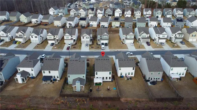 an aerial view of residential houses