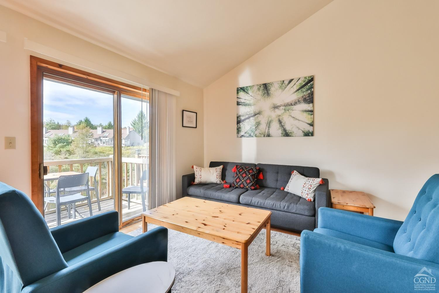 28-1 Loo Bridge Lane, Unit 22A Windham, NY 12496 - Photo 27 of 35 a living room with furniture and a large window
