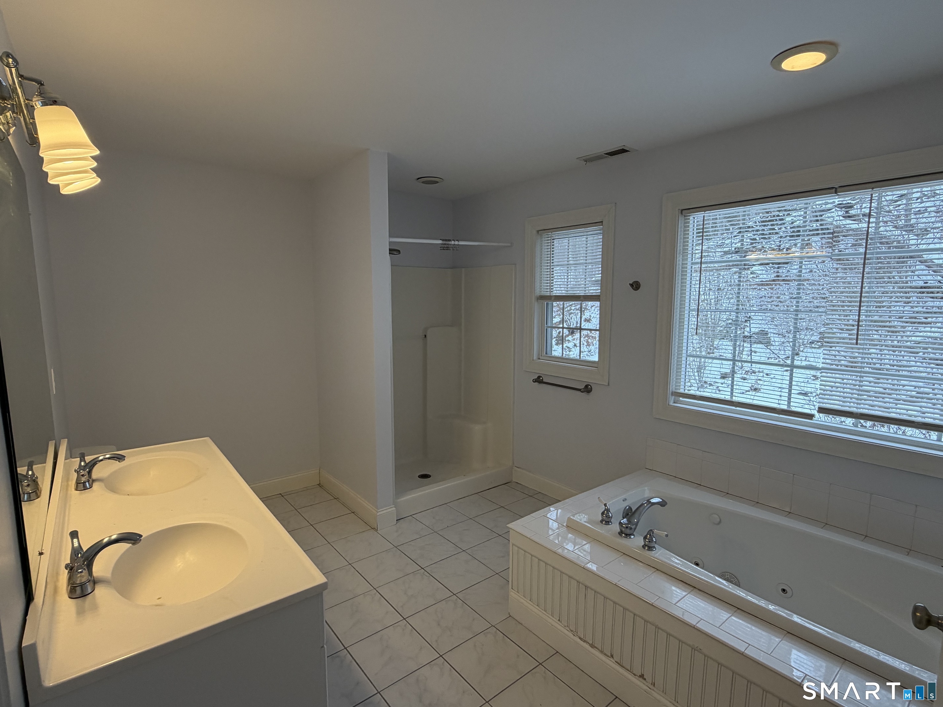 55 A Butterfield Road Newtown, CT 06470 - Photo 28 of 33 a bathroom with a tub a sink and a window