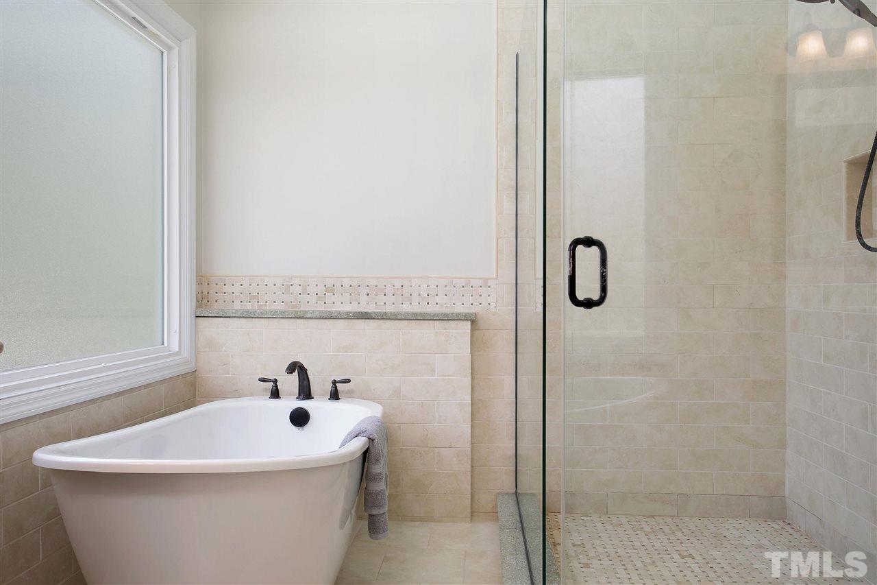 7102 Spring Ridge Road Cary, NC 27518 - Photo 16 of 25 GREAT VIEW OF FREE STANDING TUB AND HUGE SHOWER!
