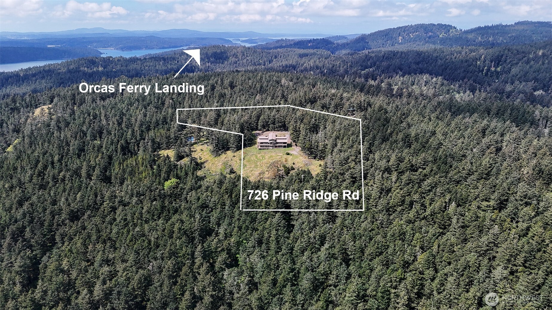 726 Pine Ridge Drive Orcas Island, WA 98280 - Photo 38 of 40 a view of a houses with a yard