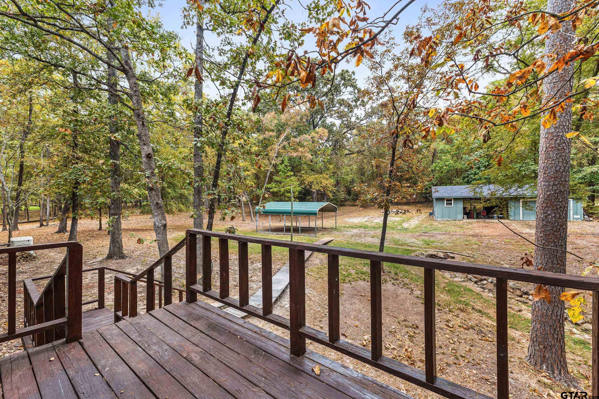 109 King Lyle Road Scroggins, TX 75480 - Photo 31 of 46 a view of a balcony with wooden floor