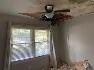 a view of a livingroom with a window