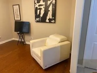 a living room with a couch and a table