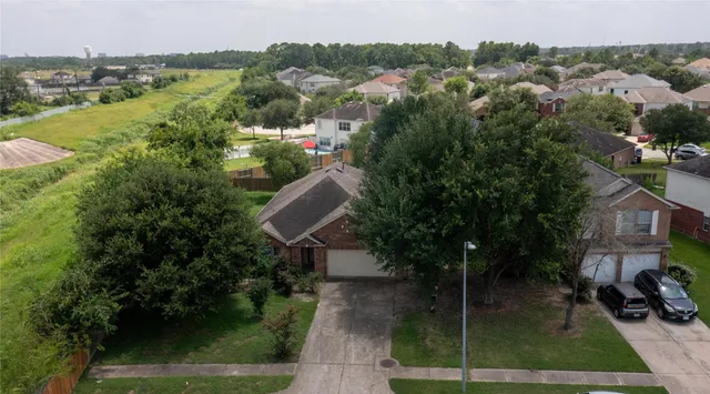 an aerial view of multiple house