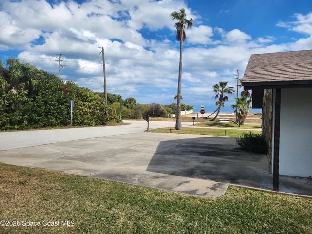 a open area with a yard