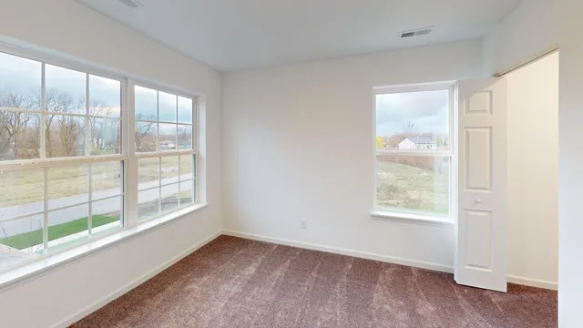 an empty room with a window