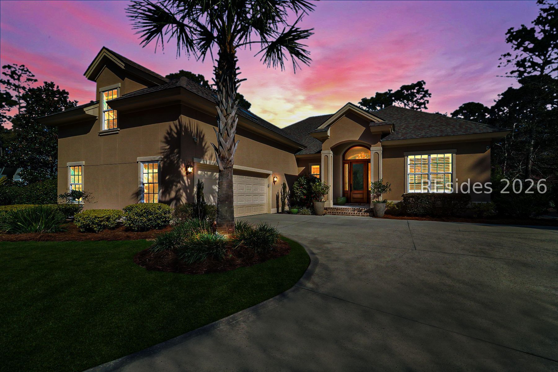 14 Myrtle Bank Road Hilton Head Island, SC 29926 - Photo 49 of 60 Twilight - Exterior Front