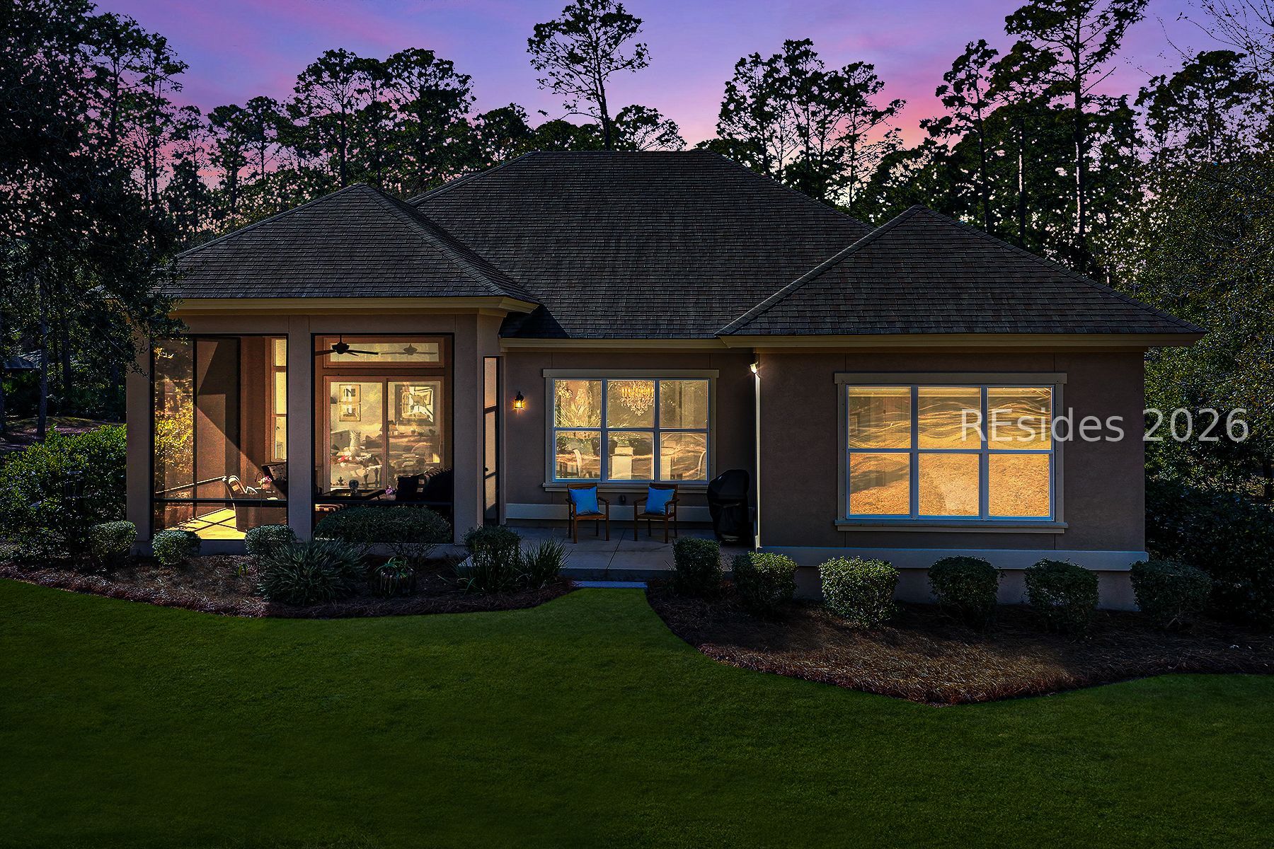 14 Myrtle Bank Road Hilton Head Island, SC 29926 - Photo 50 of 60 Twilight - Exterior Back