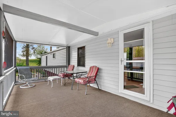 a outdoor space with a large window